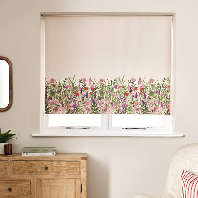 Argos Home Floral Garden Blackout Cream Roller Blind - 120cm 0
