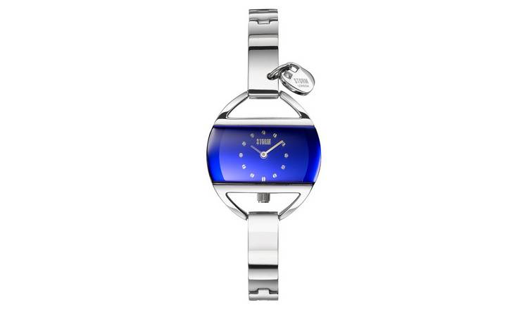 STORM Temptress Charm Stainless Steel Blue Dial Watch 