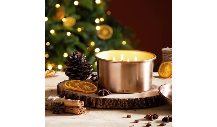 Habitat Large Tin Candle - Mulled Clementine