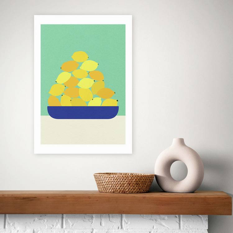 East End Prints Sicily Lemons Art Print - A3 0
