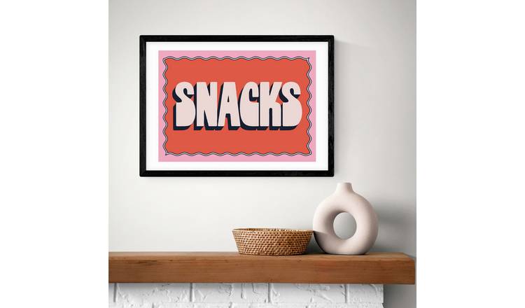 East End Prints Snacks Black Frame Art Print - A2
