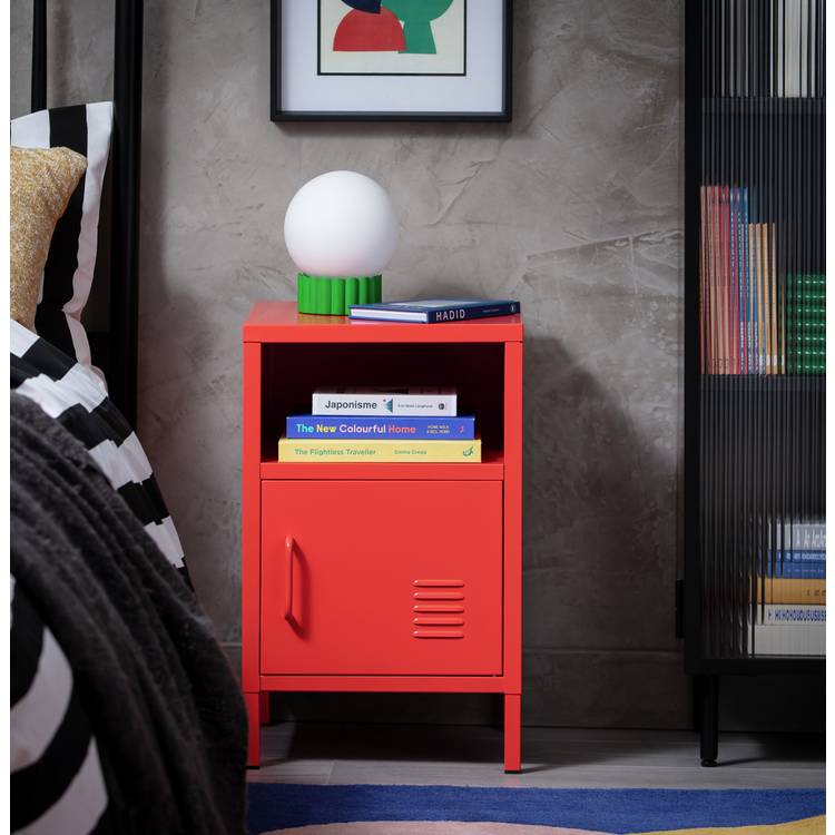 Habitat Stevie 1 Door Bedside Table - Red 0