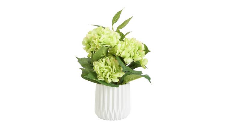 Argos Home Artificial Hydrangeas in Ceramic Pot - Green