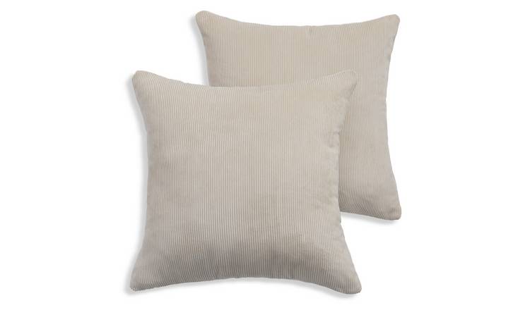 Habitat Cord Cushion Cover - 2 Pack - Oatmeal - 43x43cm