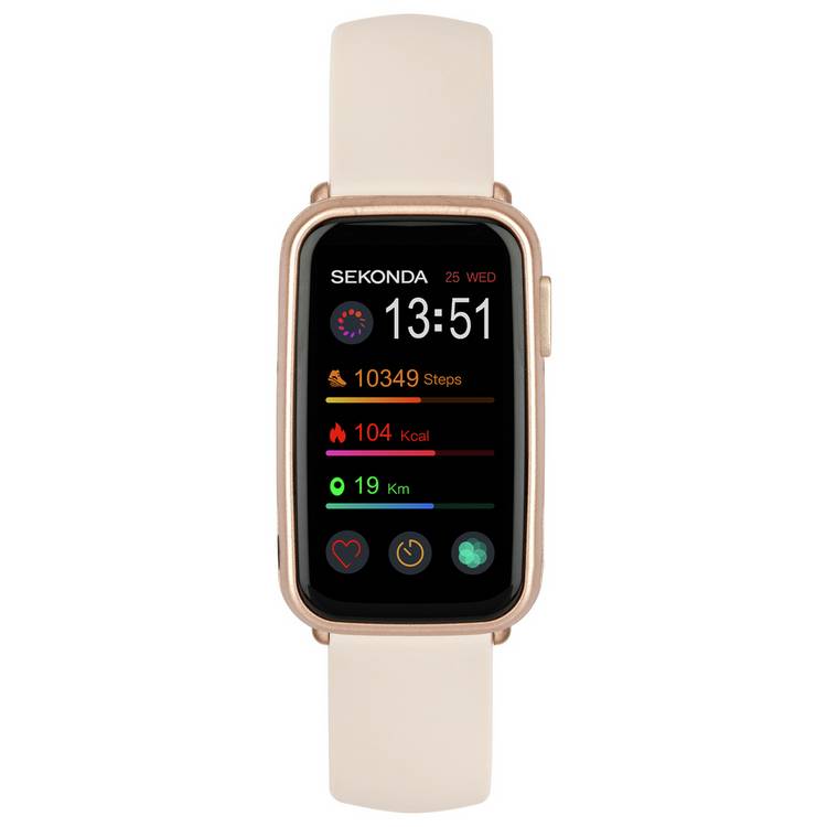 Sekonda Fitness Tracker Pink Silicone Strap Smart Watch 0