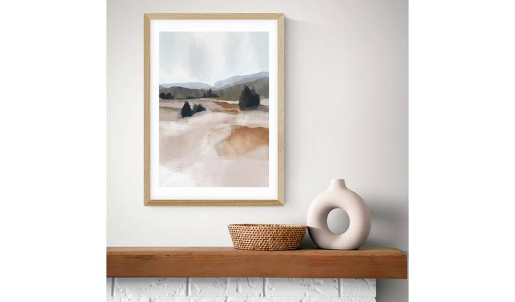 East End Prints The Ranch Oak Frame Art Print - A2