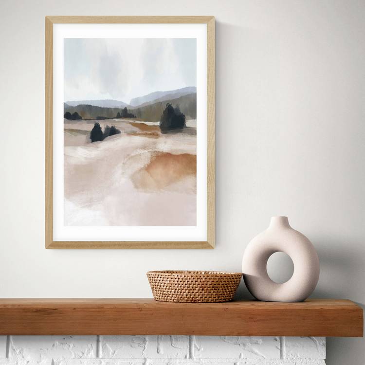 East End Prints The Ranch Oak Frame Art Print - A2 0