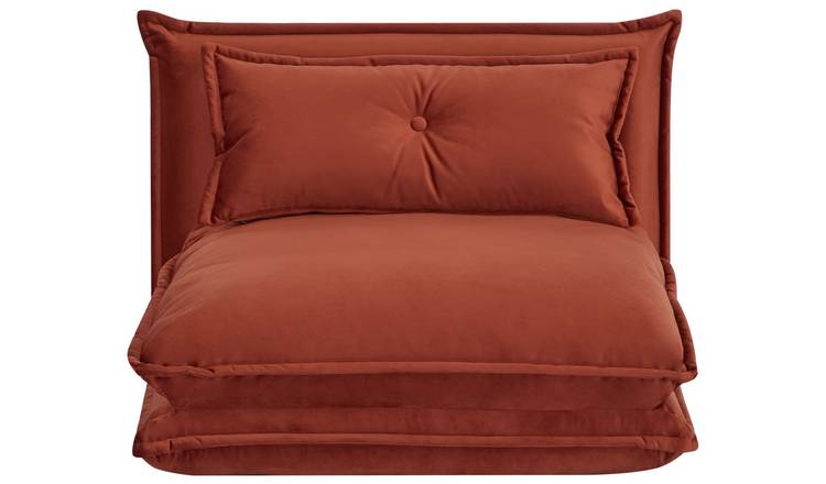 Habitat Lottie Fabric Chair Bed - Rust