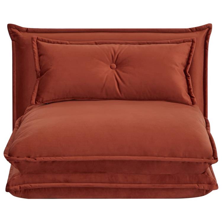 Habitat Lottie Fabric Chair Bed - Rust 0