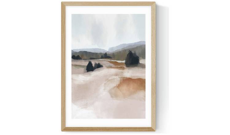 East End Prints The Ranch Oak Frame Art Print - A3