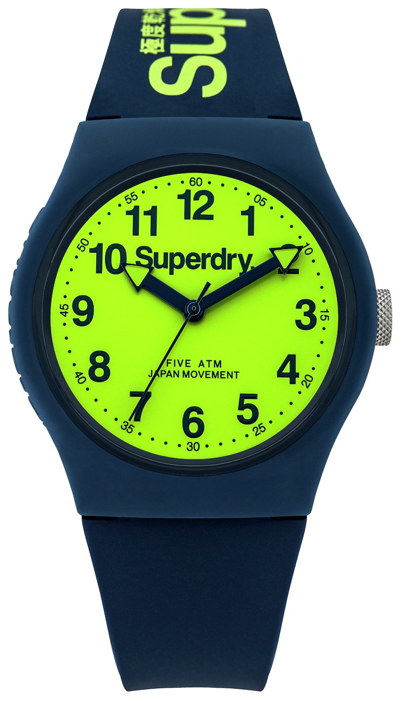 Superdry Men's Navy Silicone Strap Watch Review