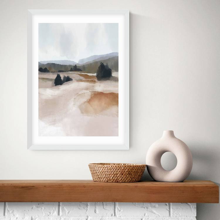 East End Prints The Ranch White Frame Art Print - A3 0
