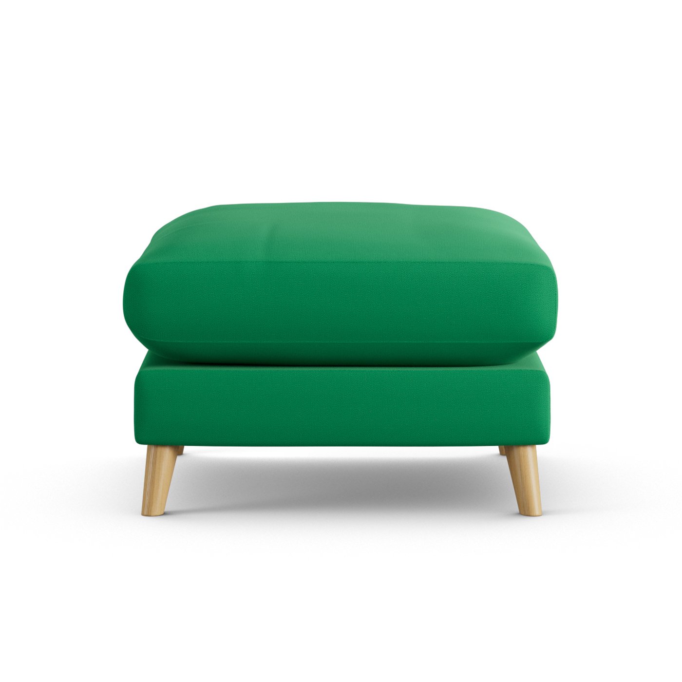 Habitat Lomond Fabric Footstool - Green - Ash Leg