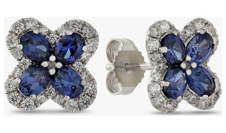 Revere Blue Sapphire & Cubic Zirconia Stud Earrings