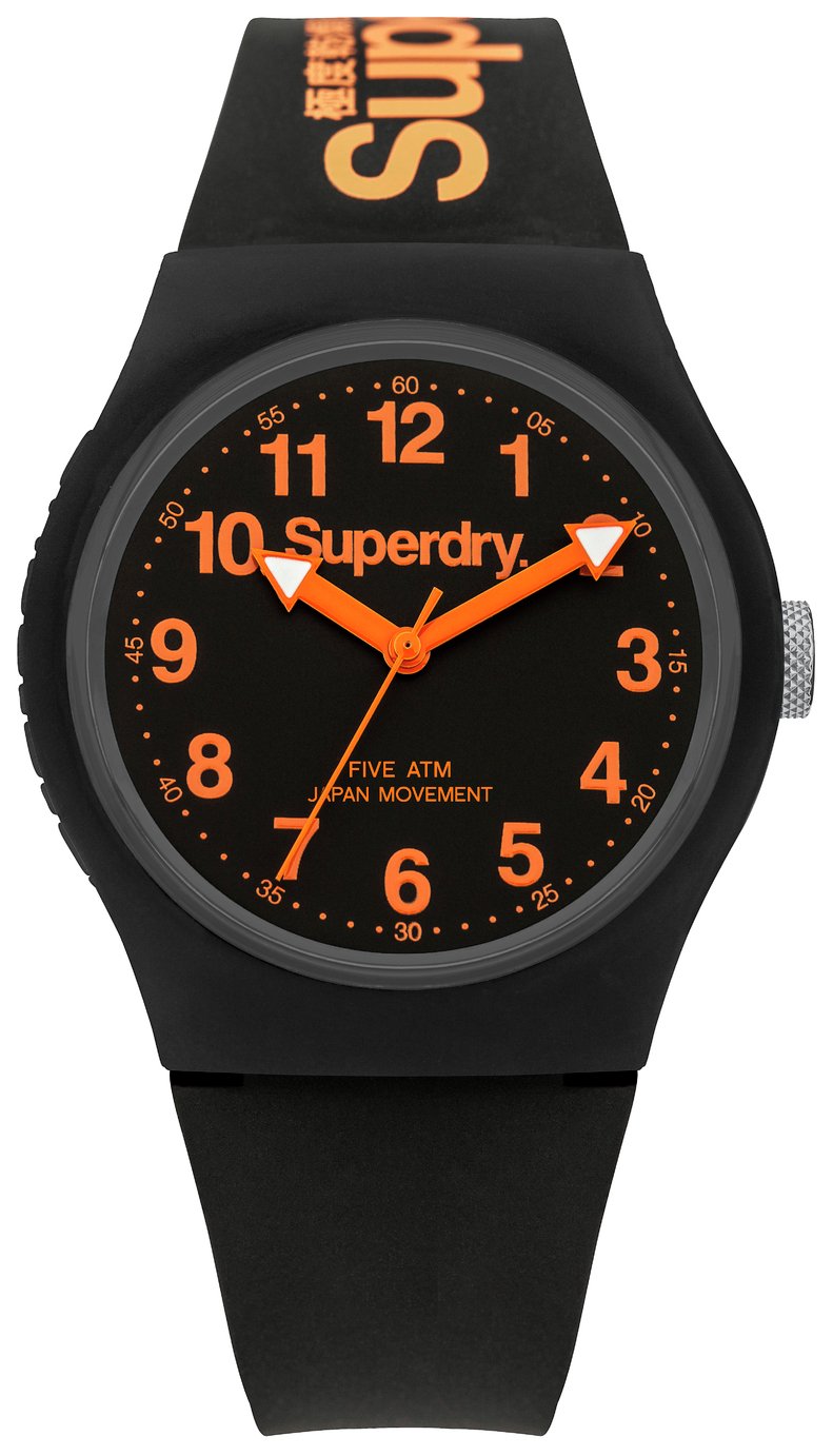 Superdry Men's Black Silicone Strap Watch Review