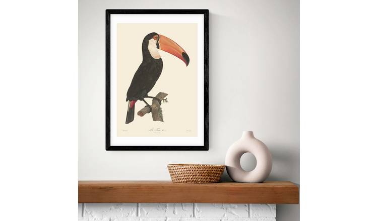 East End Prints Toucan Black Frame Art Print - A3