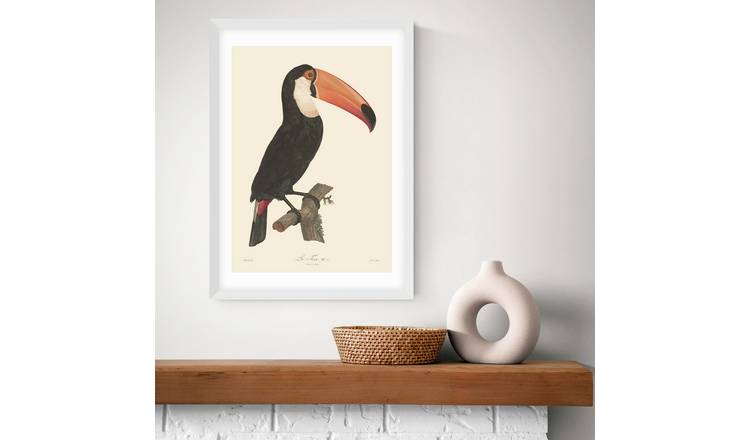 East End Prints Toucan White Frame Art Print - A3