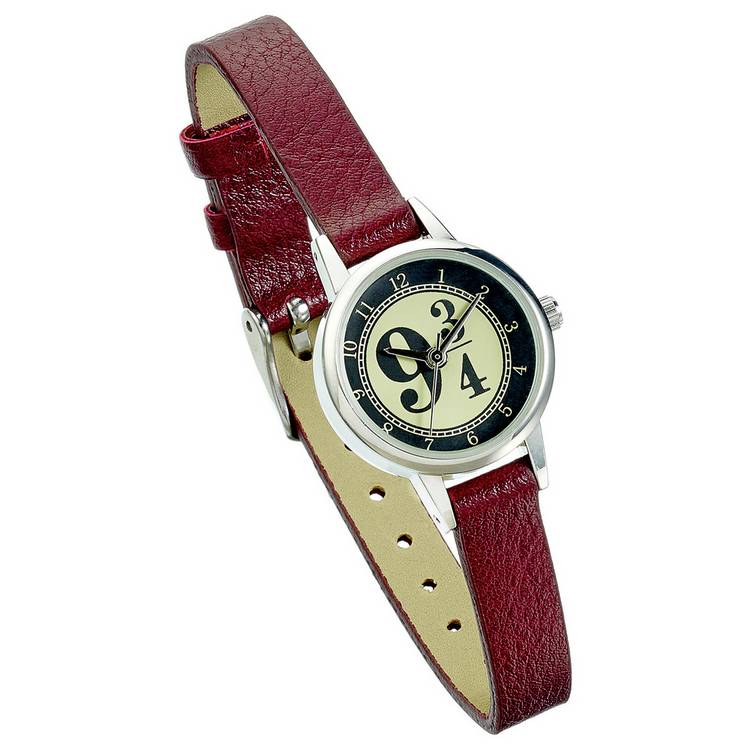 Harry Potter Platform 9 3/4 Red Leather Strap Watch  0