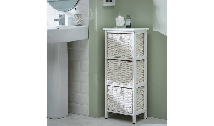 Argos Home Tongue and Groove Bathroom Storage Unit - White