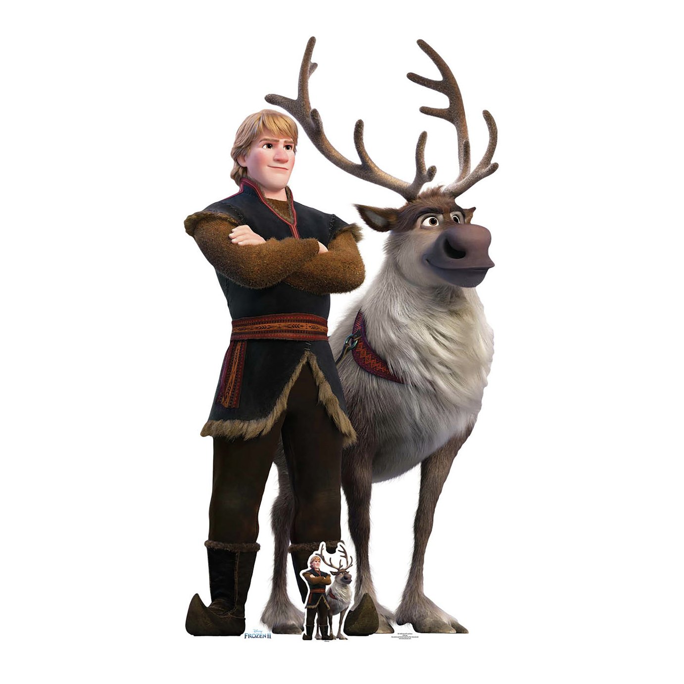 Star Cutouts Disney Frozen Kristoff Sven Cardboard Cutout 