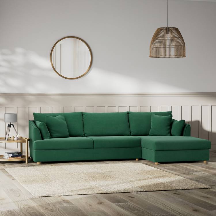 Habitat Holmfirth Right Hand Corner Sofa - Green 0