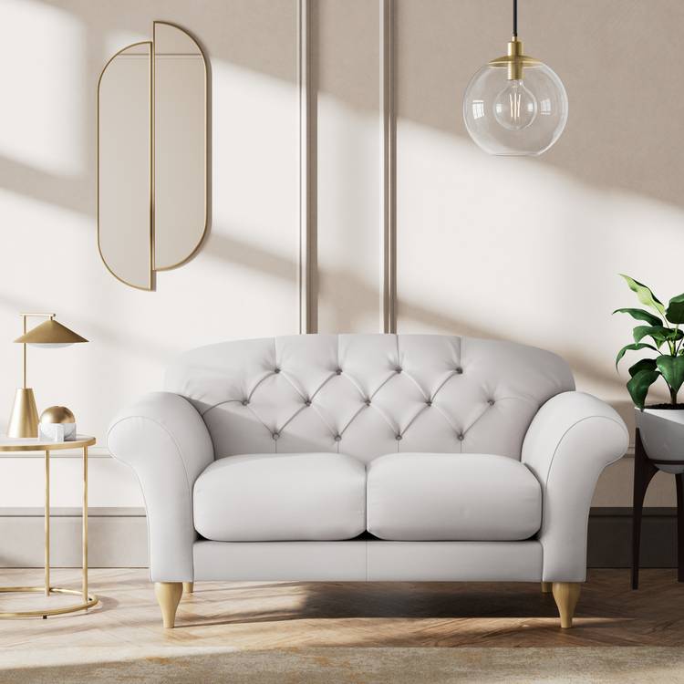 Habitat Brooker Fabric  2 Seater Sofa - Natural - Ash Leg 0