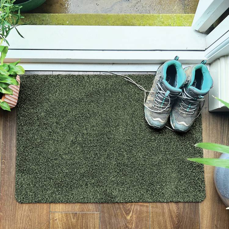 My Mats Sage Green Short Pile Doormat - 75x50cm 0