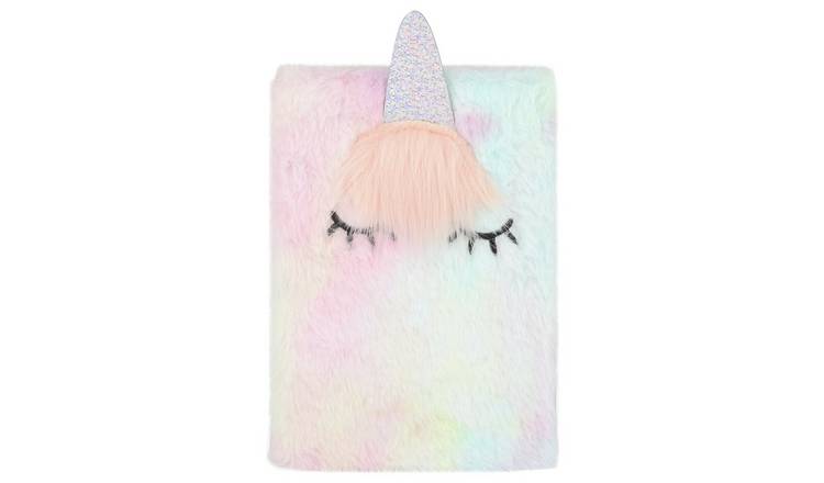 Home Unicorn Furry A5 160 Page Ruled Notebook