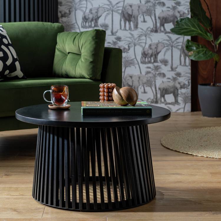 Habitat Jericho Round Coffee Table - Black 0