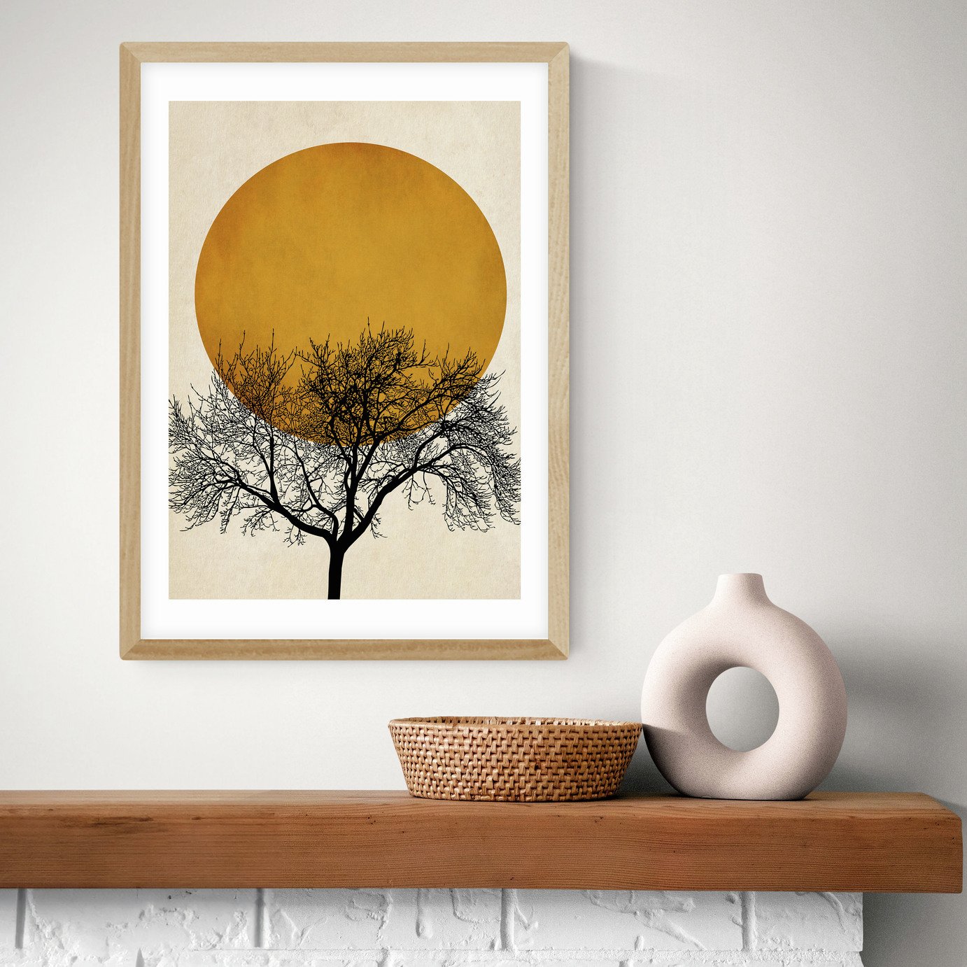 East End Prints Winter Morning Oak Frame Art Print - A2