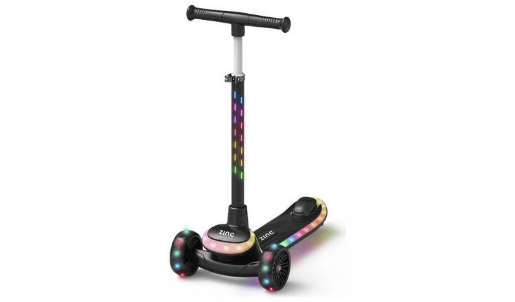 Zinc Sunshine Light Up 3 Wheel Scooter - Black