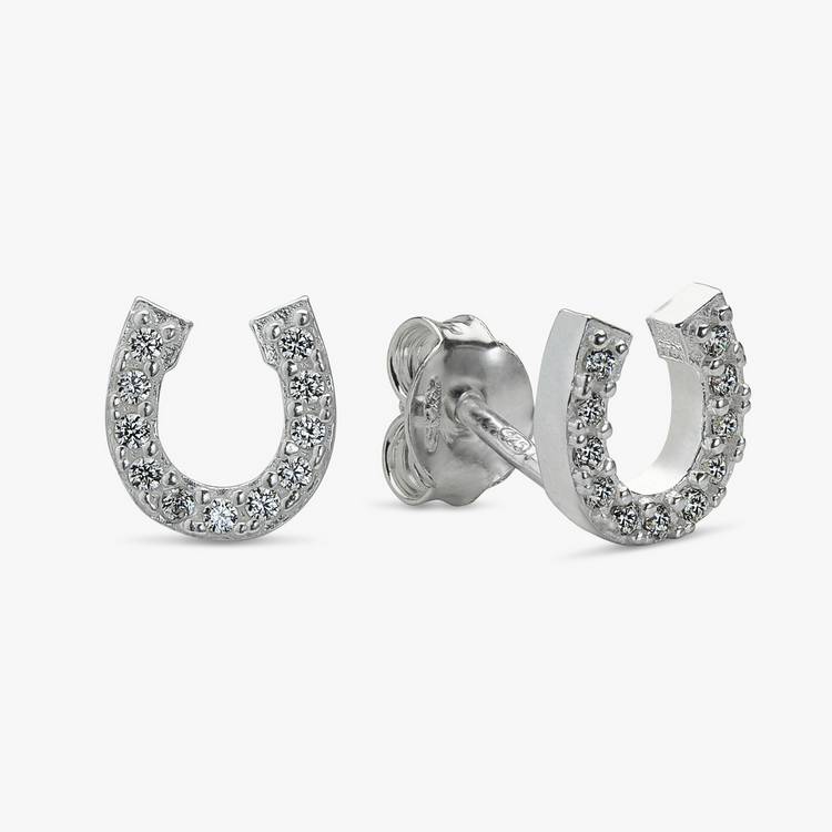 Revere Sterling Silver Horseshoe Stud Earrings 0