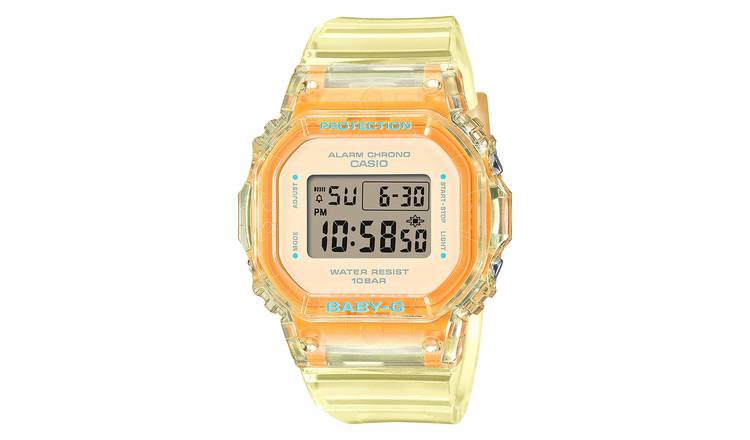 Casio Baby-G Digital Display Yellow Bracelet Watch