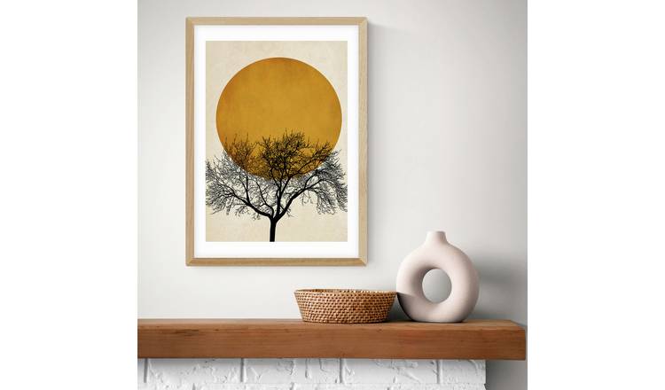 East End Prints Winter Morning Oak Frame Art Print - A3