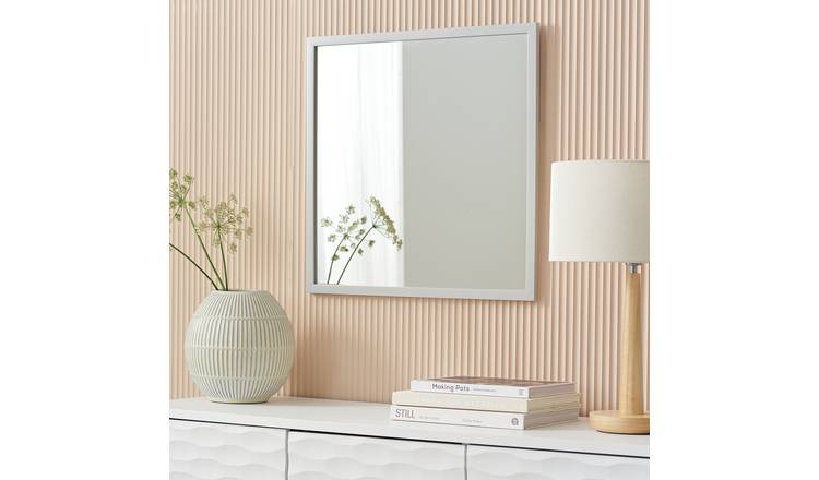 Home Essentials Grey Square Wall Mirror - 55x55cm