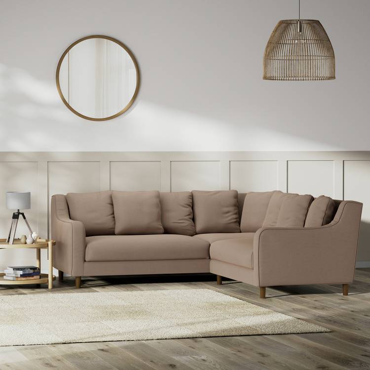 Habitat Swift Reversible Corner Sofa - Biscuit - Dark Leg 0