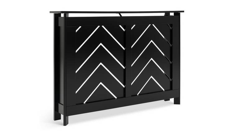 Habitat Chevron Small Radiator Cover - Black