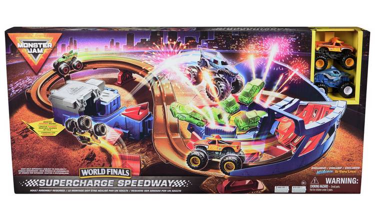 Monster Jam 1:64 Supercharge Monster Truck Speedway Playset