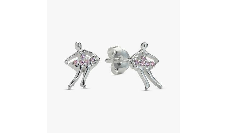 Revere Sterling Silver Ballerina Stud Earrings