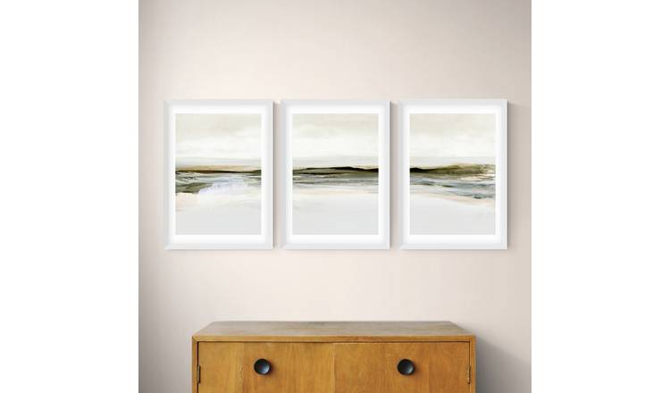 East End Prints Winter Landscape White Frame Art Print - A3