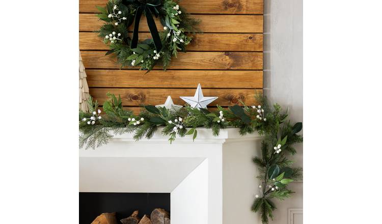 Habitat White Berries Christmas Garland