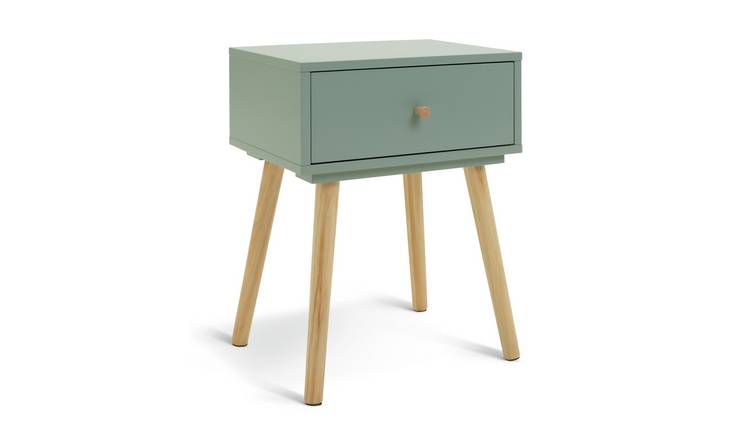 Habitat Otto 1 Drawer Bedside Table - Green