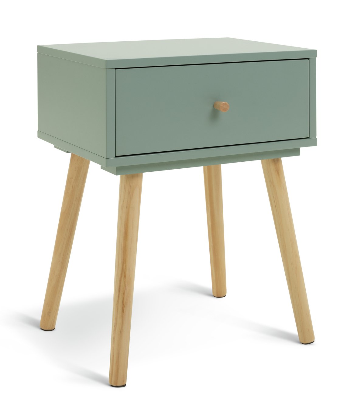 Buy Habitat Otto 1 Drawer Bedside Table - Green | Bedside tables
