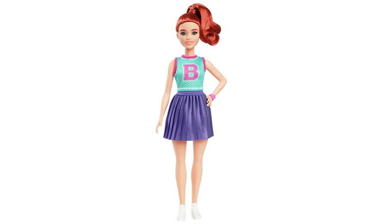 Barbie Fashionistas Doll in Jersey Top & Sporty Skirt - 32cm