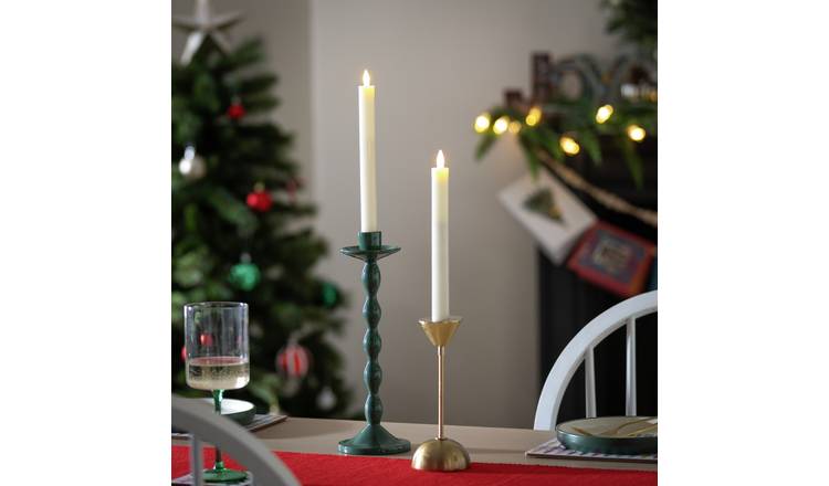 Habitat Pack of 2 LED Wax Taper Candles