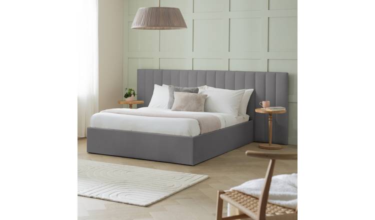 Argos Home Pandora Hotel End Lift Kingsize Ottoman Bed-Grey