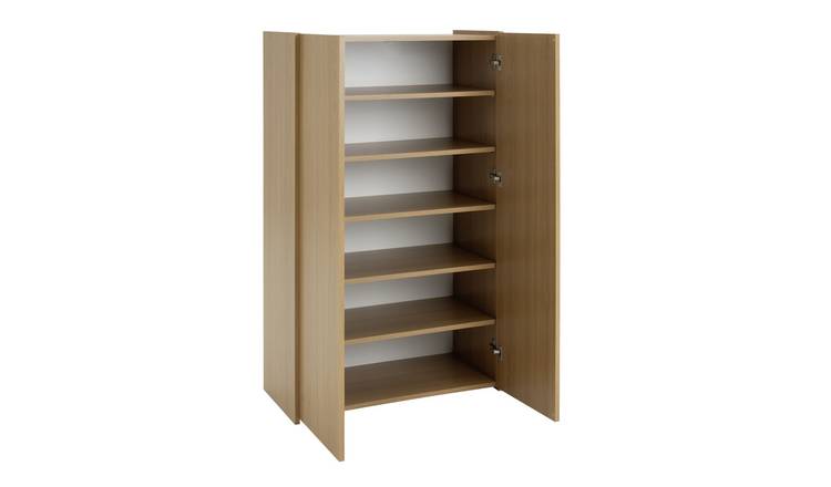 Argos Home Seville 2 Door Shoe Storage Cabinet - Oak