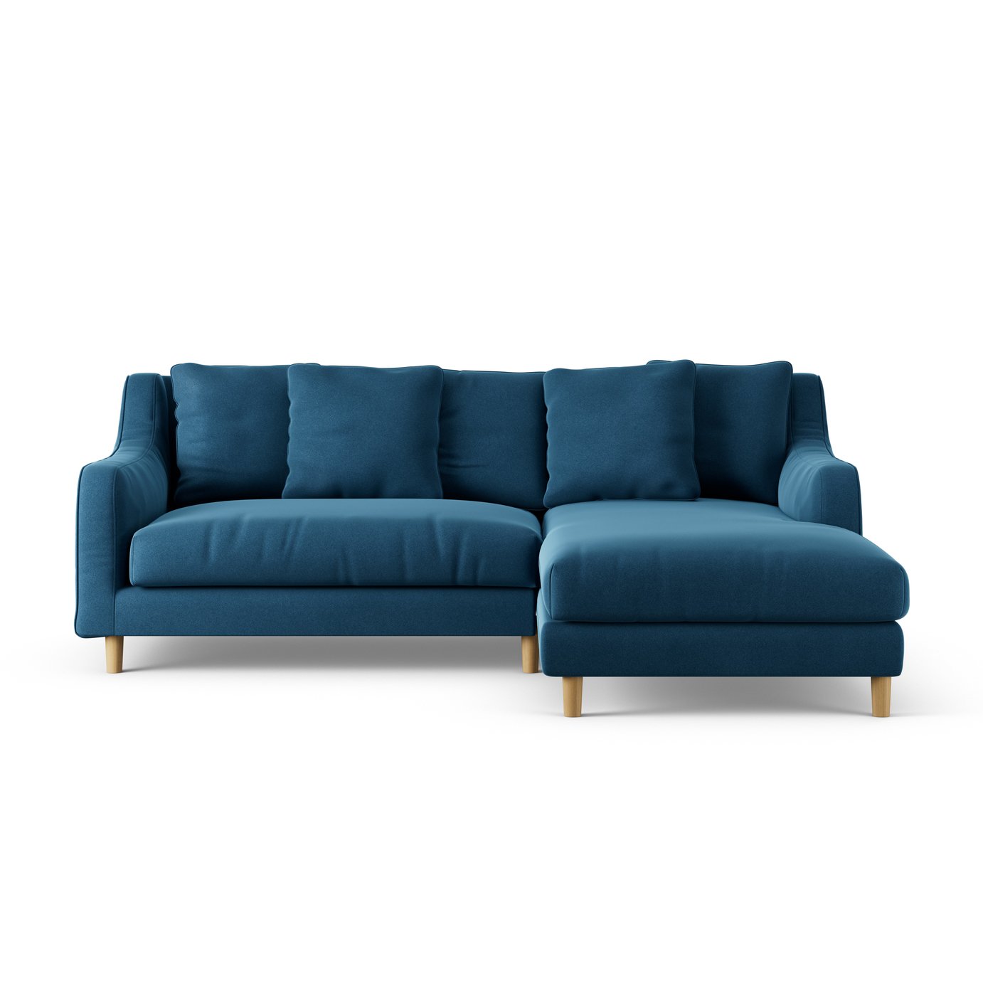 Habitat Swift Right Hand Corner Sofa - Ink Blue - Ash Leg