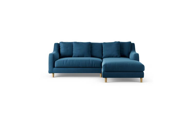 Habitat Swift Right Hand Corner Sofa - Ink Blue - Ash Leg