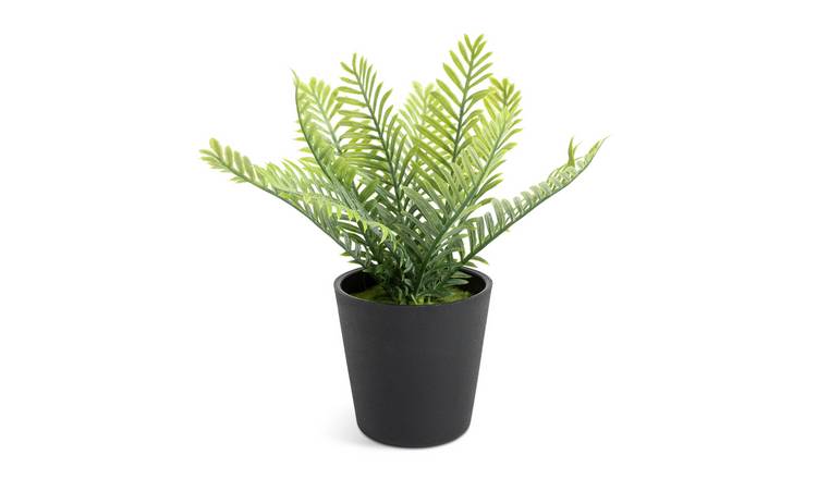 Habitat Artificial Green Small Fern Plant - 18cm